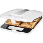 Sandwichmaker Clatronic ST 3629, Placi non-stick, 1200 W, Alb fotografia produsului View 2 S