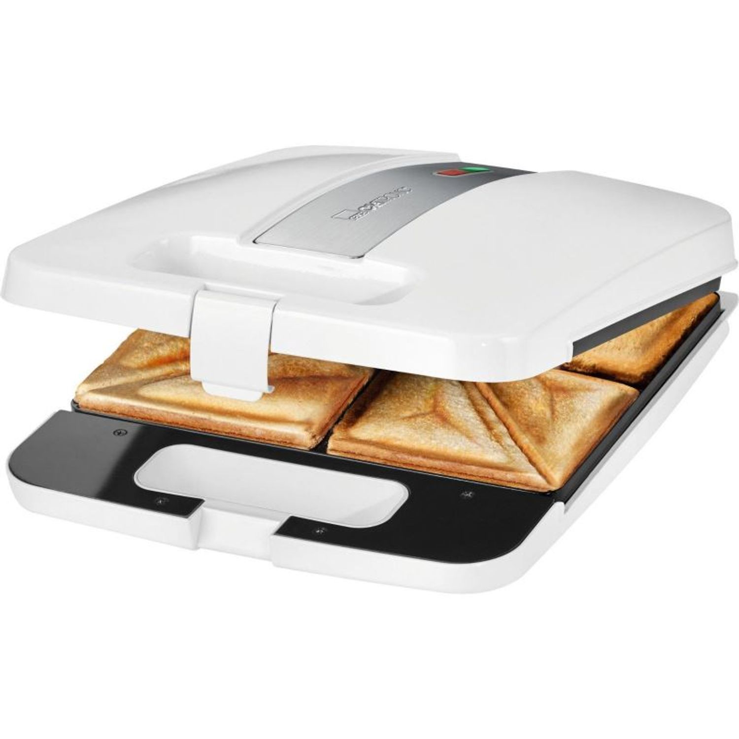 Sandwichmaker Clatronic ST 3629, Placi non-stick, 1200 W, Alb fotografia produsului View 2 L