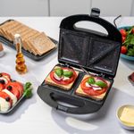 Sandwich Maker Zelmer ZSM7860, 750 W, Negru/Argintiu fotografia produsului View 2 S