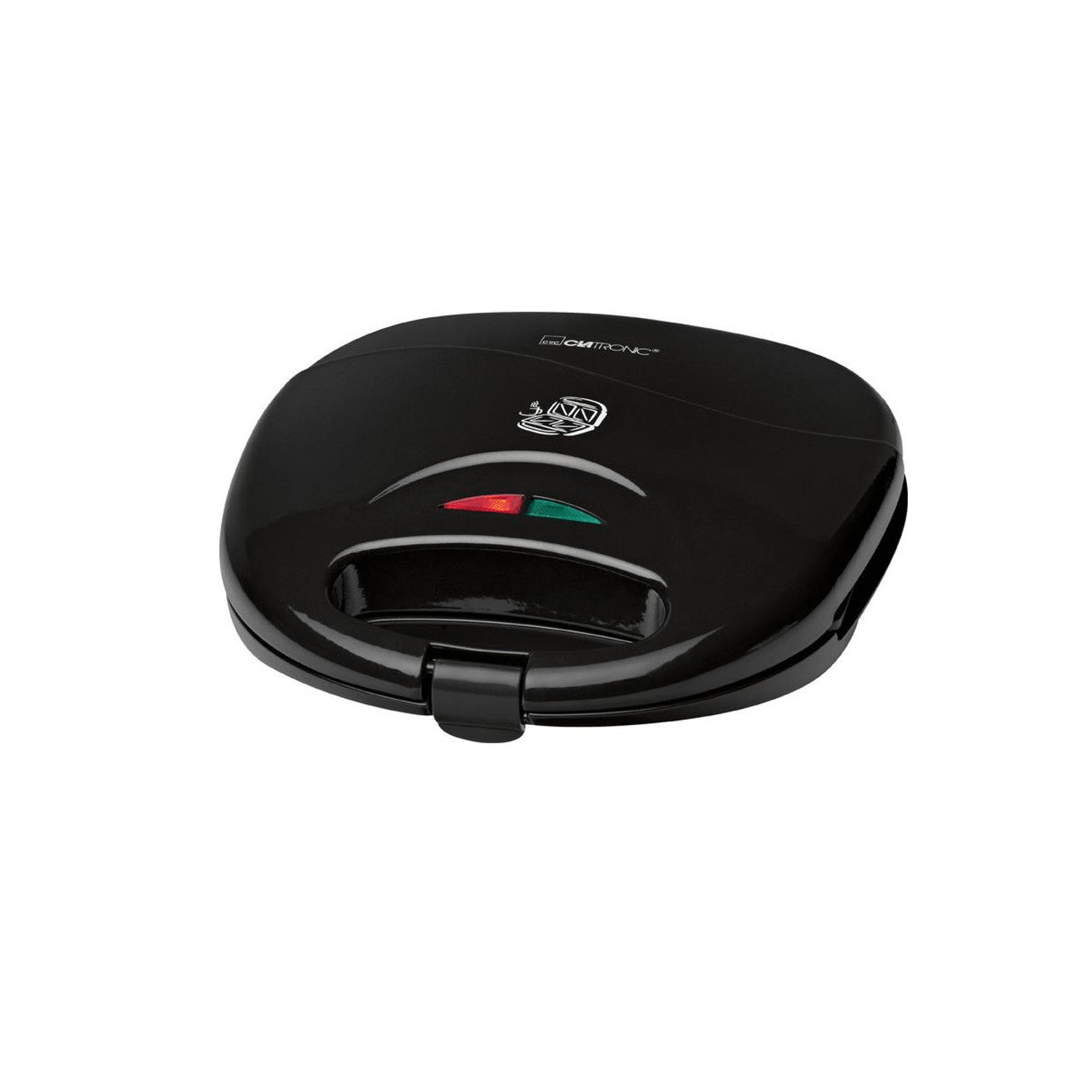 Sandwichmaker Clatronic ST 3477, 750 W, Placi non-stick, Negru fotografia produsului