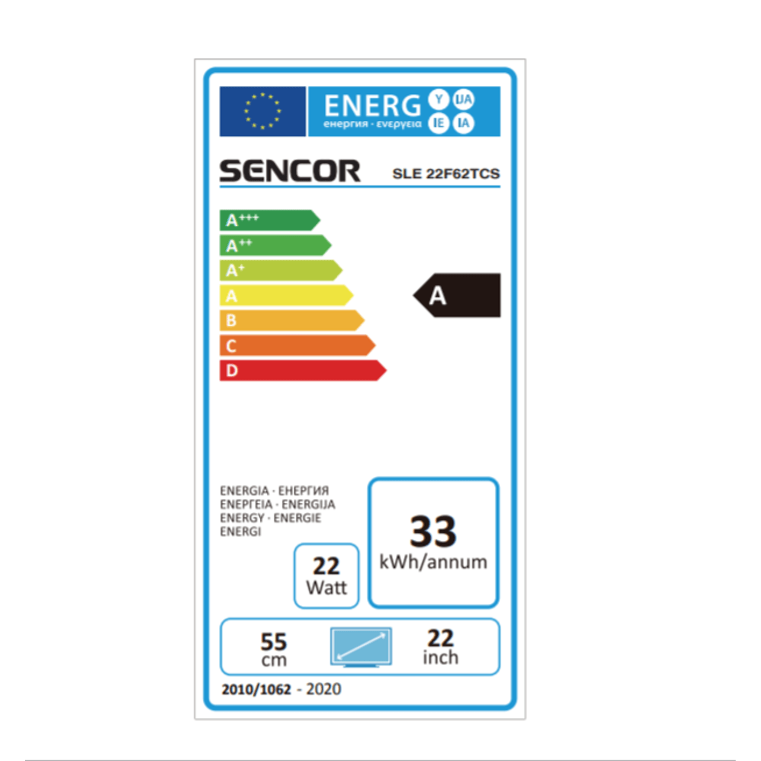Televizor Sencor SLE 22F62, LED, 22 ", 56 cm, Full HD, Negru fotografia produsului View 2 L