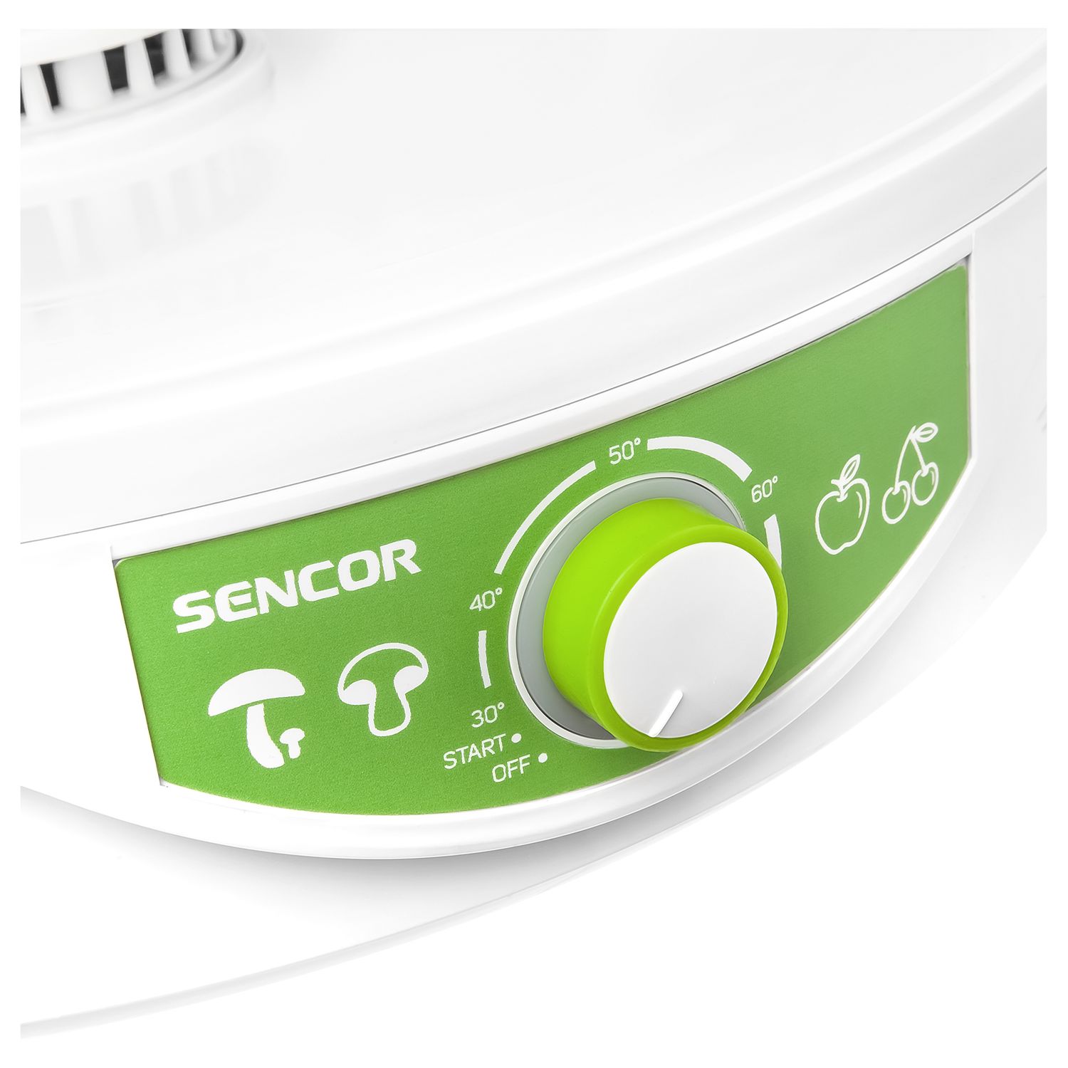 Deshidrator de alimente Sencor SFD 2105WH, 250 W, 5 tavi, Alb/Verde fotografia produsului View 4 L