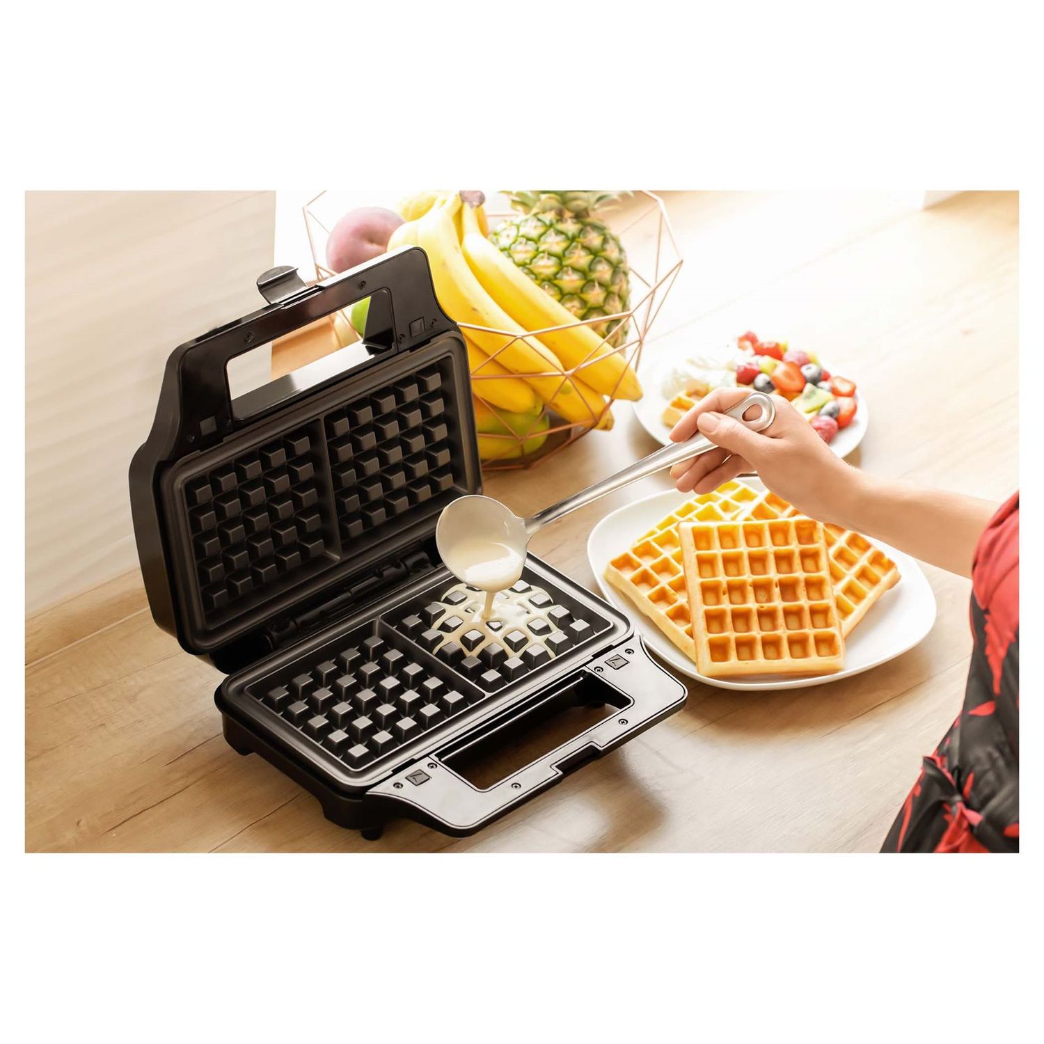 Sandwich Maker Sencor SSM 9940SS, 900 W, placi detasabile, Negru/Argintiu fotografia produsului View 5 L