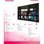 Televizor Thomson 40FE5606 LED 40'' Full HD Android, Full HD, Wifi , 100 cm fotografia produsului View 3 S