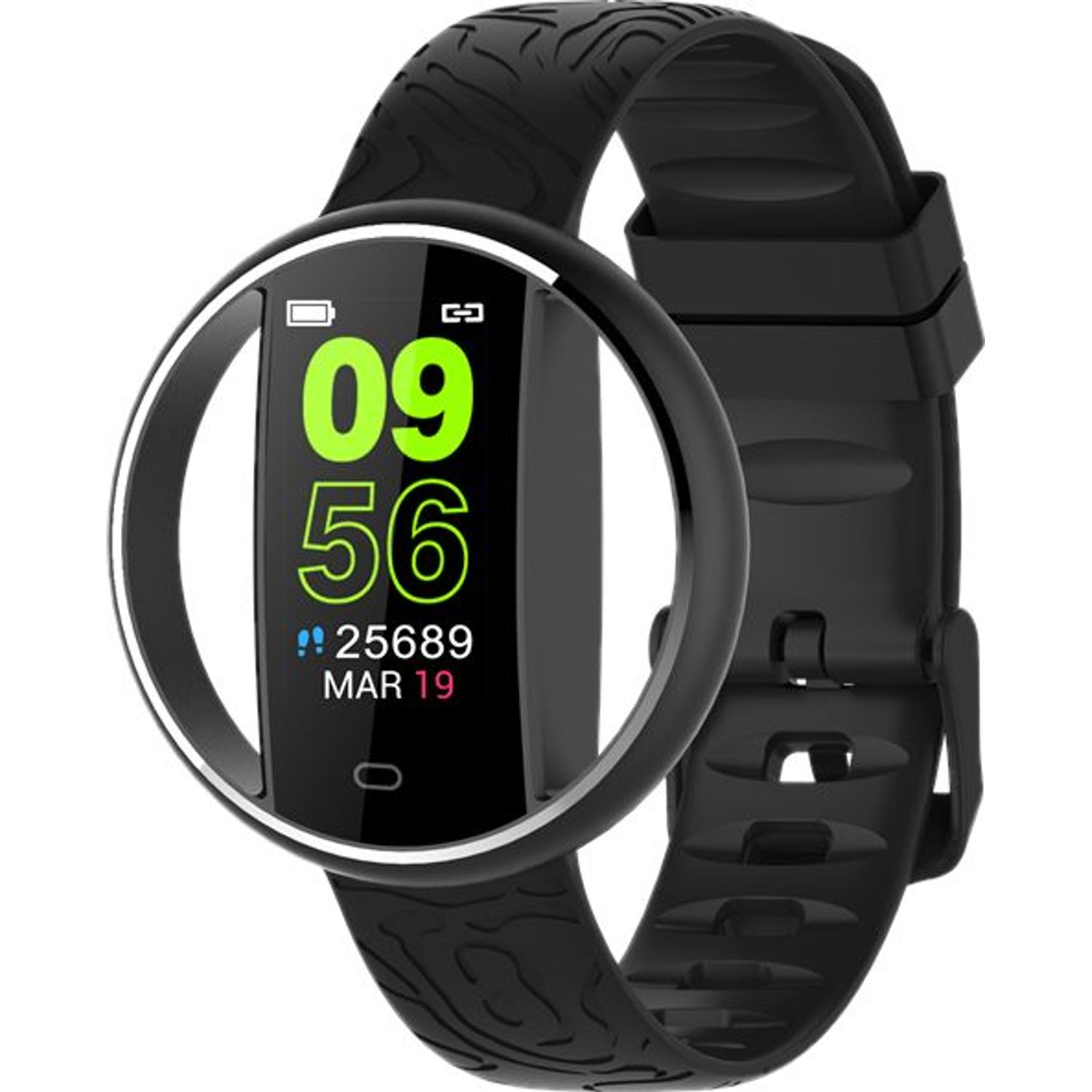 Smartwatch Garett Electronics Nicole, GPS, 0.96 inch, Negru fotografia produsului