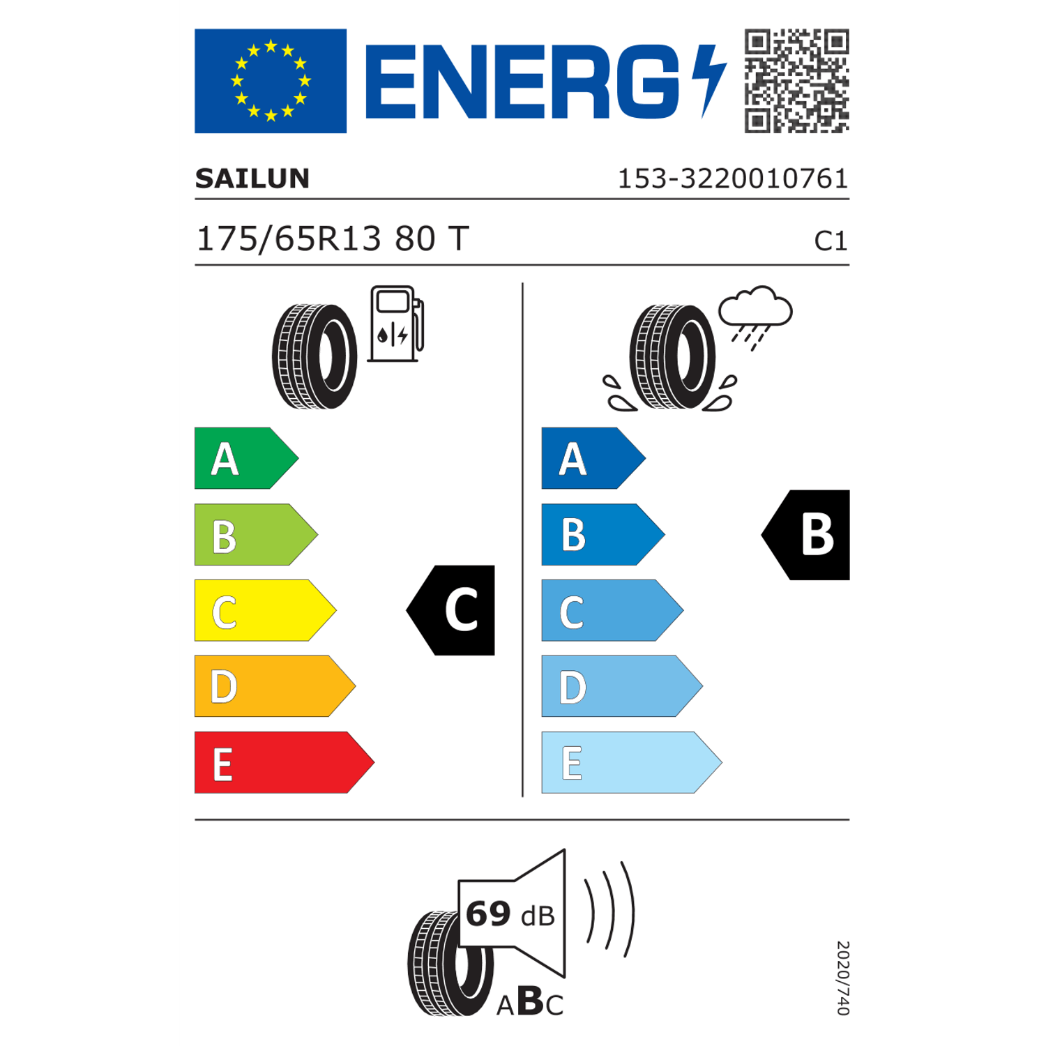 Anvelopa Vara Sailun Atrezzo Eco 175/65R13, 80T fotografia produsului View 2 L