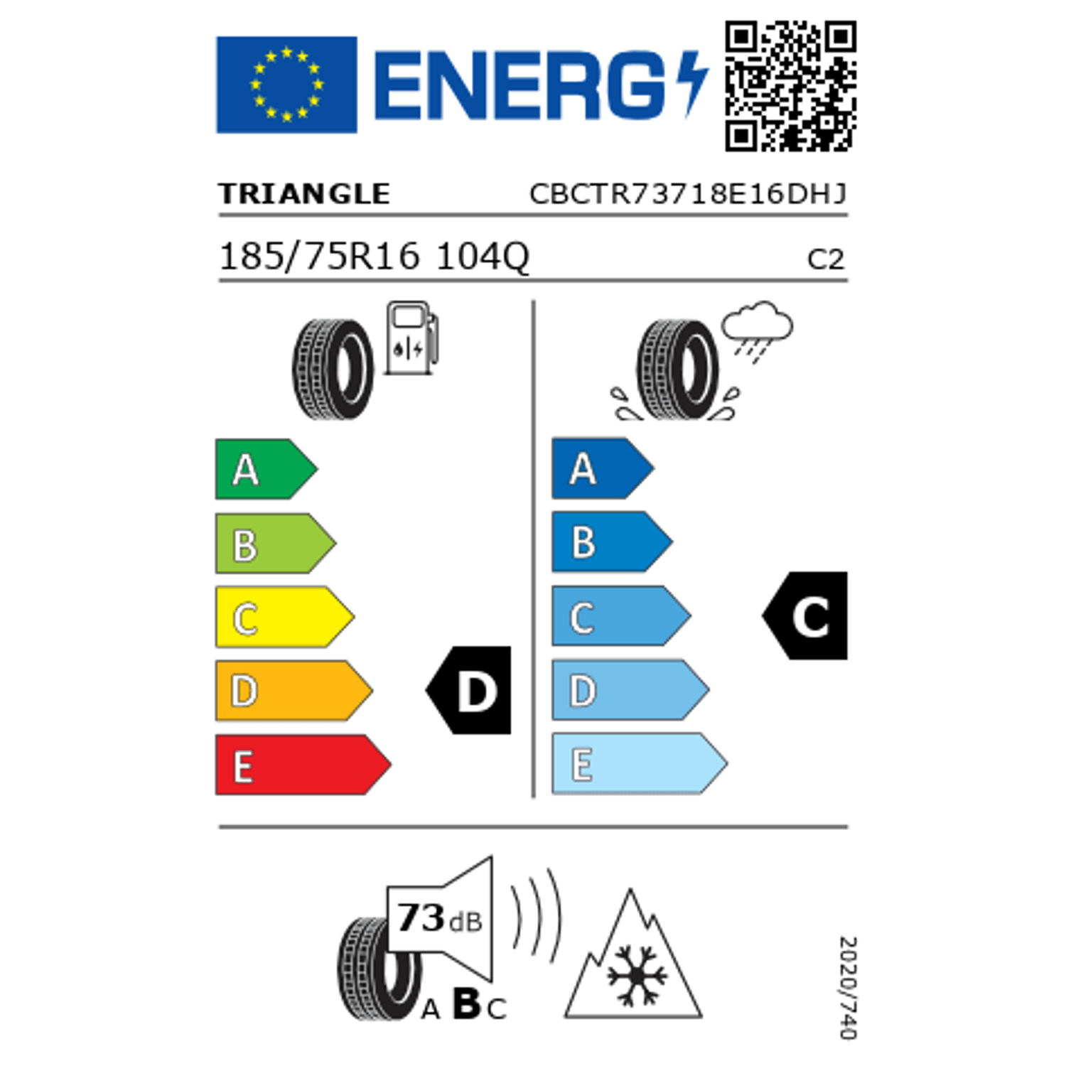 Anvelopa Iarna Triangle TR737 185/75R16C, 104/102Q fotografia produsului View 2 L