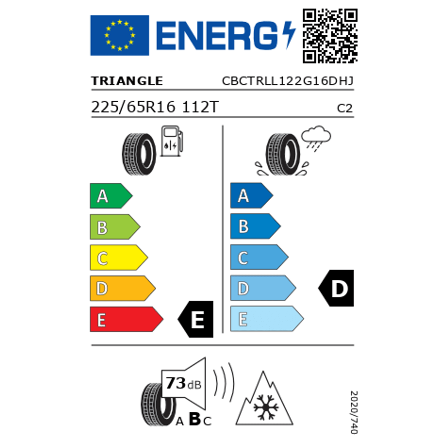 Anvelopa Iarna Triangle LL01 225/65R16C, 112/110T fotografia produsului View 2 L