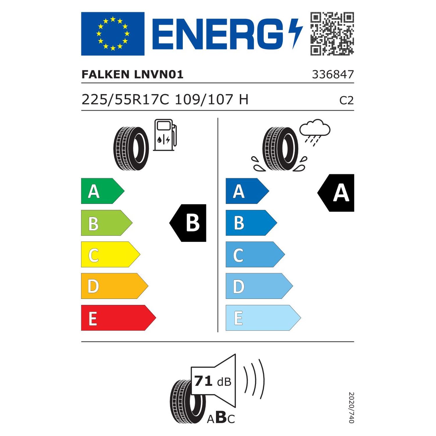 Anvelopa Vara Falken Linam VAN01 225/55R17C, 109/107H fotografia produsului View 2 L