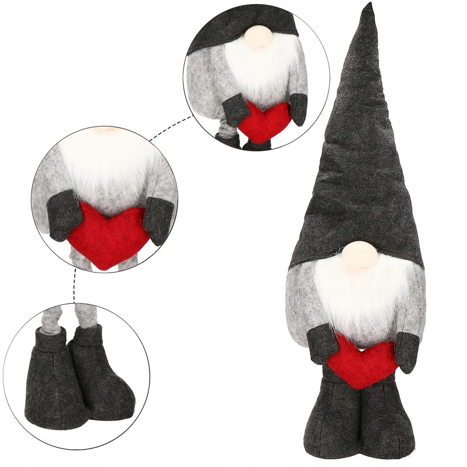 Figurina Craciun, Spiridus, picioare telescopice, inaltime extensibila 63-93cm fotografia produsului View 9 L