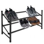 Pantofar extensibil cu 2 rafturi, 62-115cm, negru fotografia produsului View 2 S