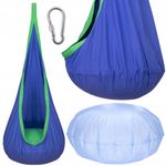 Hamac copii, suspendat pentru curte sau interior tip cocon , Sersimo, albastru verde fotografia produsului View 9 S