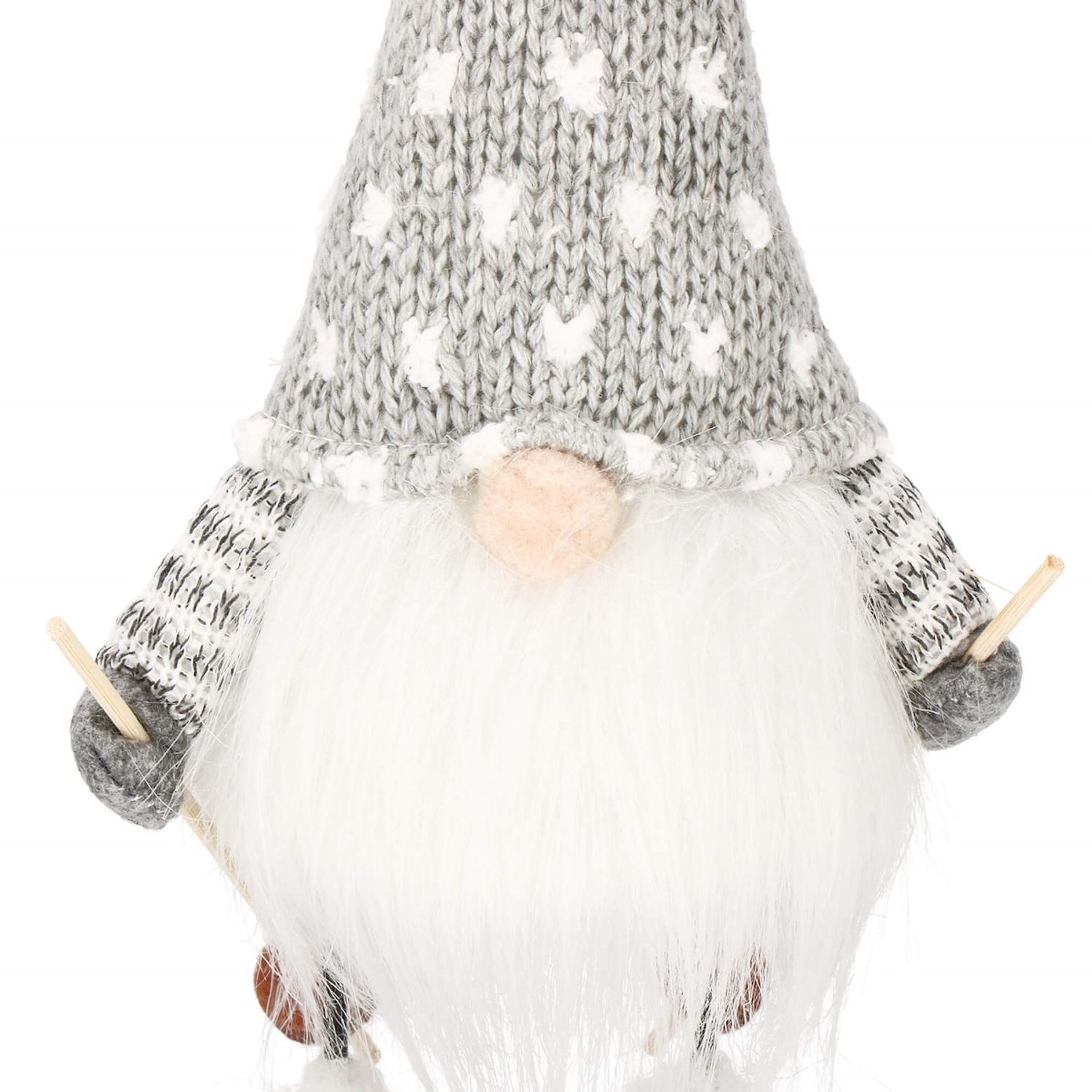 Figurina Craciun, Spiridus pe schiuri, inaltime 33cm fotografia produsului