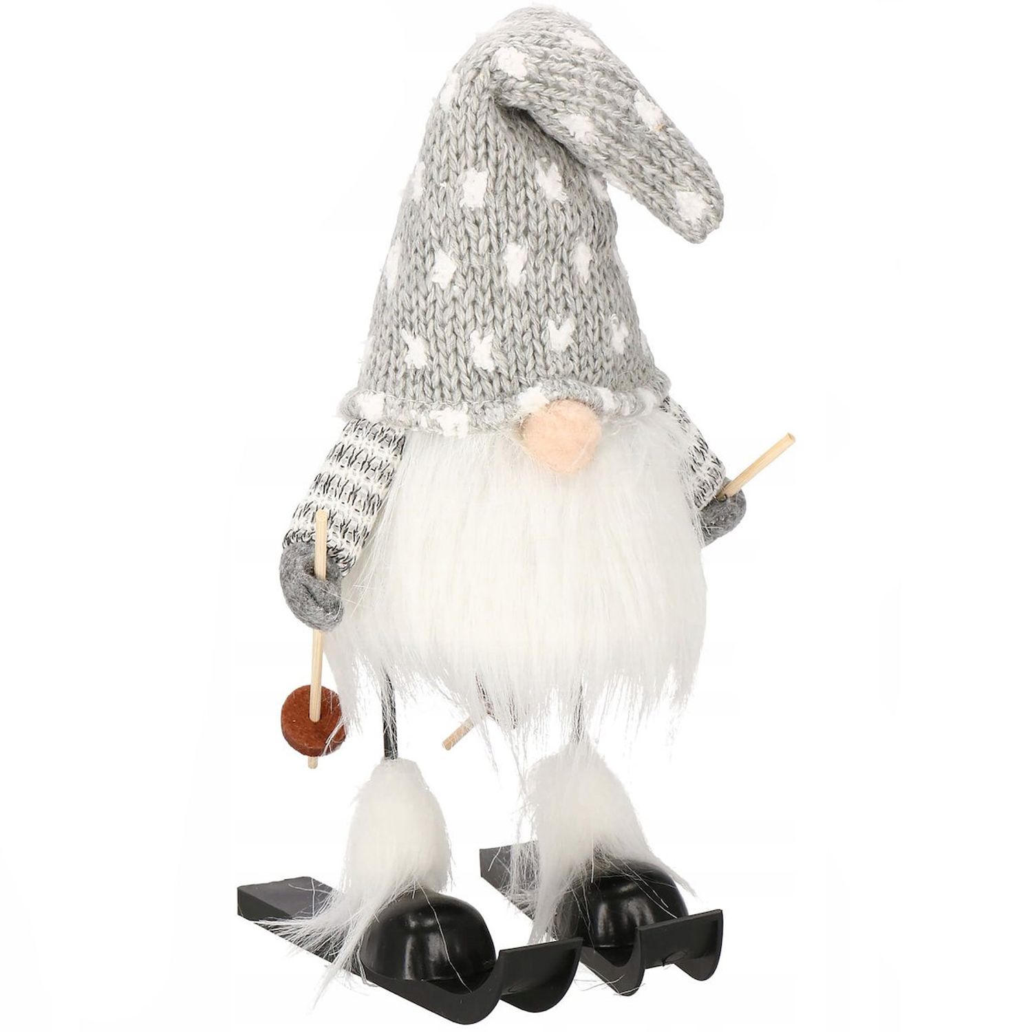Figurina Craciun, Spiridus pe schiuri, inaltime 33cm fotografia produsului View 2 L