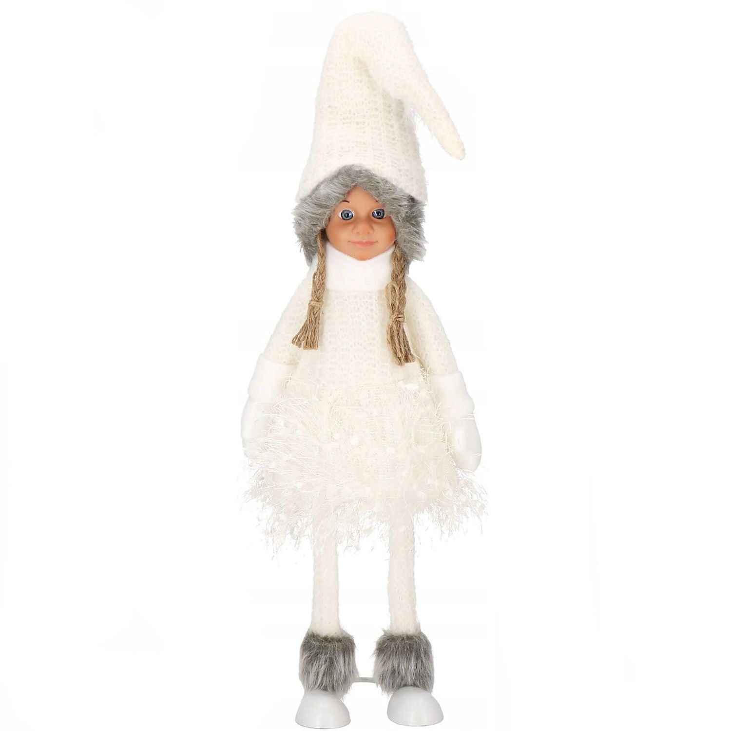 Figurina Craciun, Papusa cu impletituri, inaltime 56cm fotografia produsului
