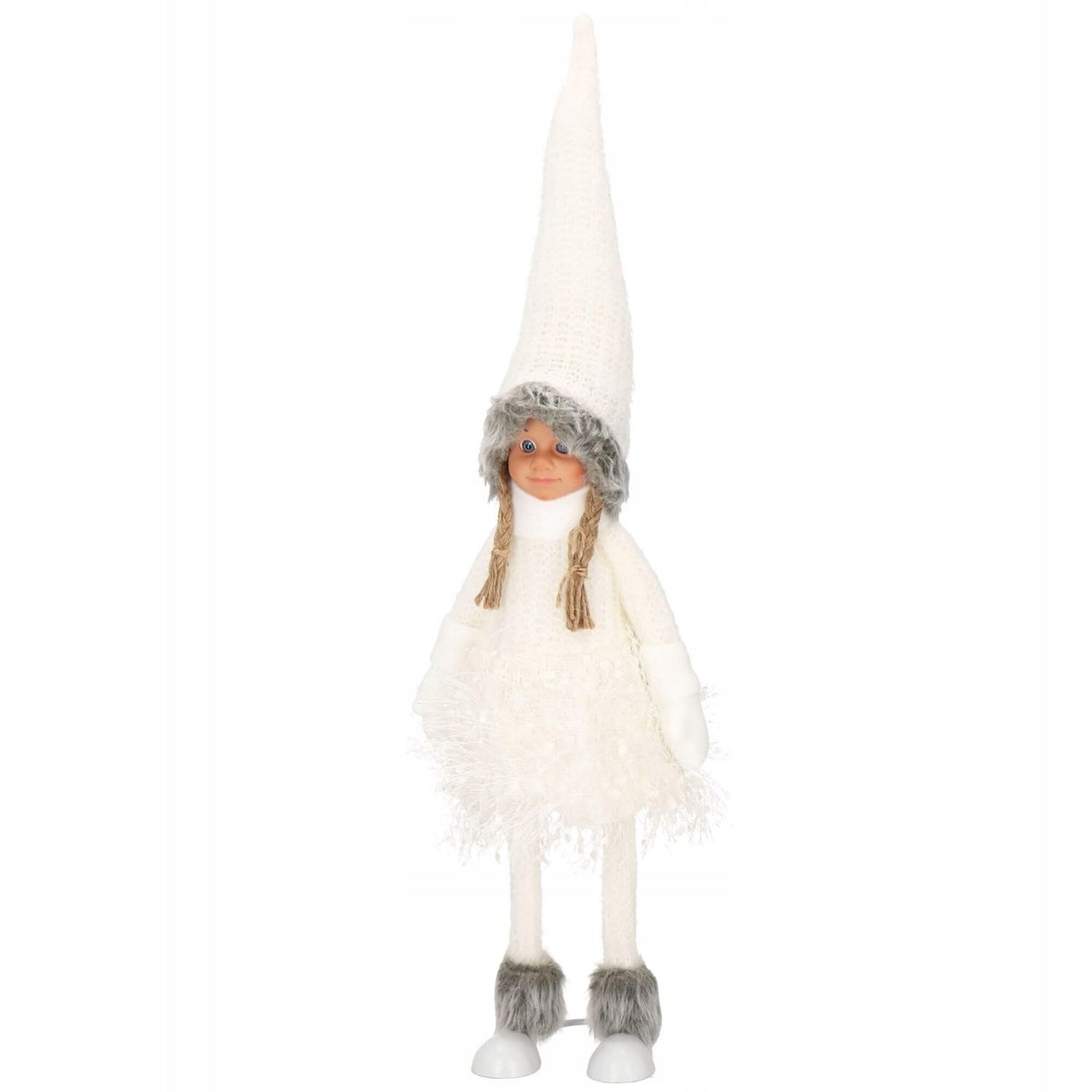 Figurina Craciun, Papusa cu impletituri, inaltime 56cm fotografia produsului View 4 L