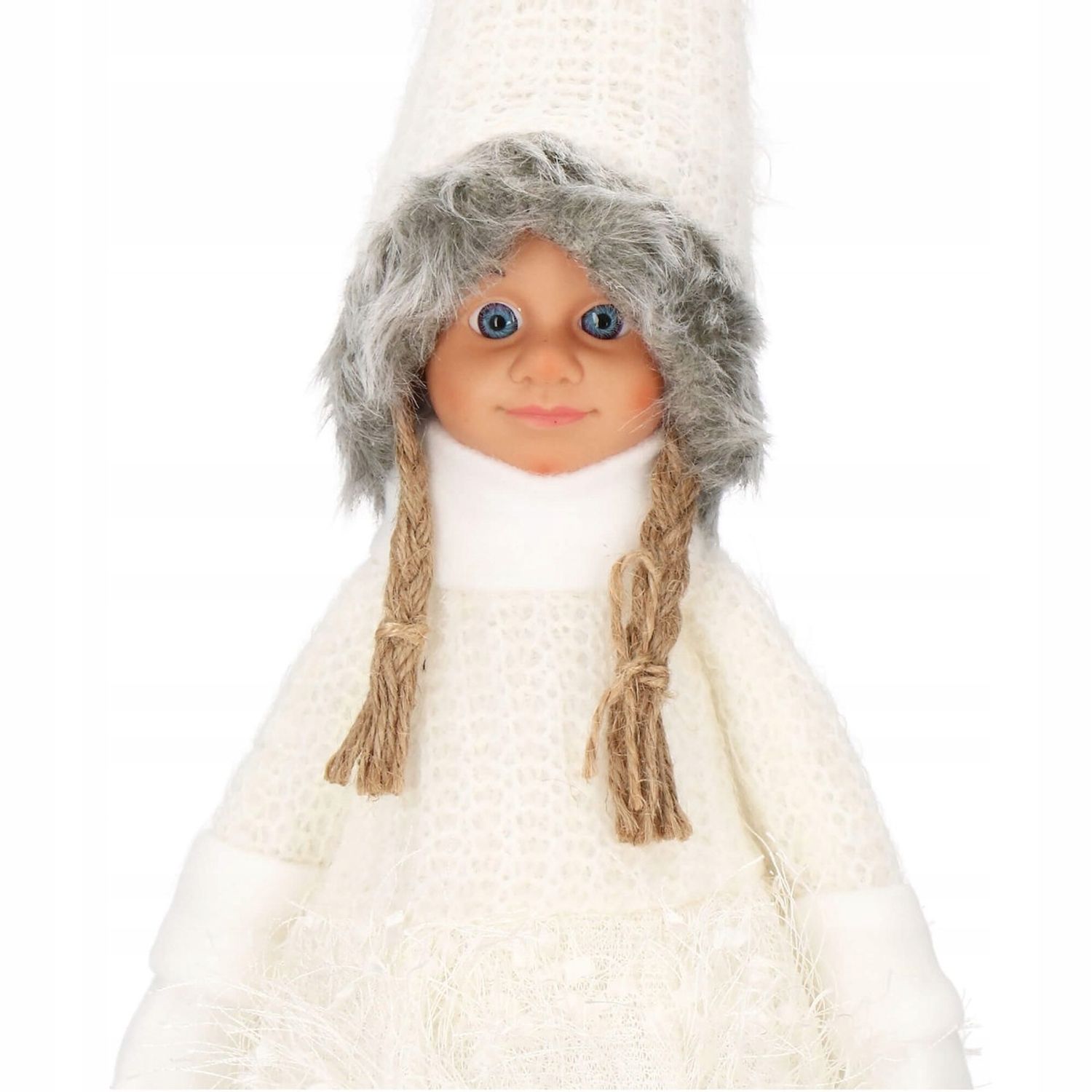 Figurina Craciun, Papusa cu impletituri, inaltime 56cm fotografia produsului View 2 L