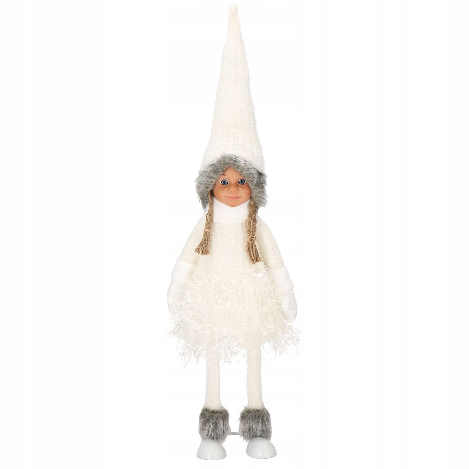 Figurina Craciun, Papusa cu impletituri, inaltime 56cm fotografia produsului View 5 L