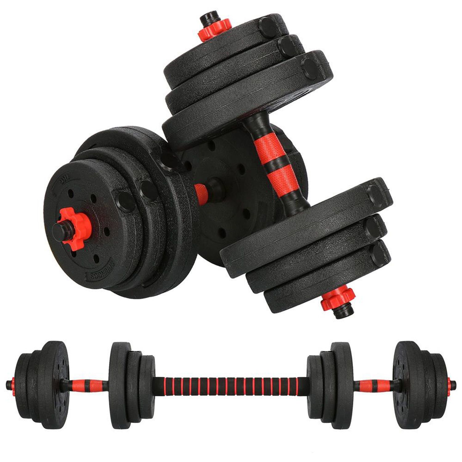 Set gantere si haltera reglabile Sersimo, 30kg fotografia produsului
