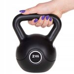 Gantera Kettlebell 2kg Neagra fotografia produsului View 4 S