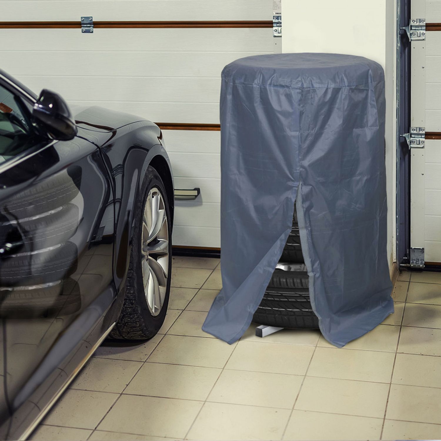 MNC - Prelată de protecţie pentru set de roţi auto - gri fotografia produsului View 2 L