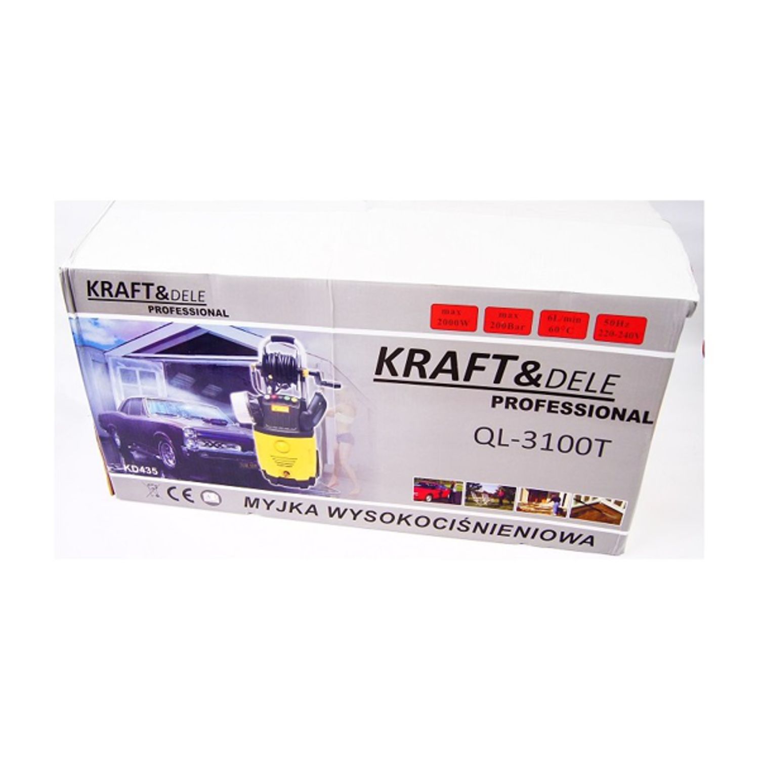 Aparat de spalat cu presiune 2000W 200 bar, Kraft&Dele KD435 fotografia produsului View 10 L