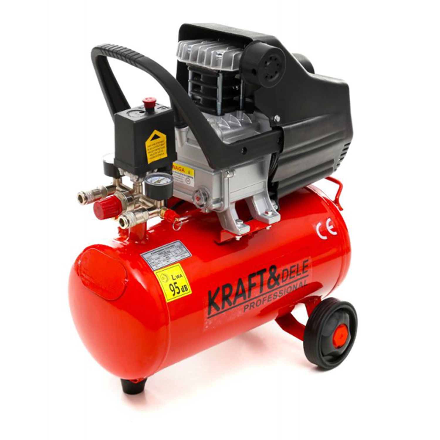 Compresor de aer industrial 24 litri, 2.8kW, 220V, KraftDele KD400 fotografia produsului View 17 L