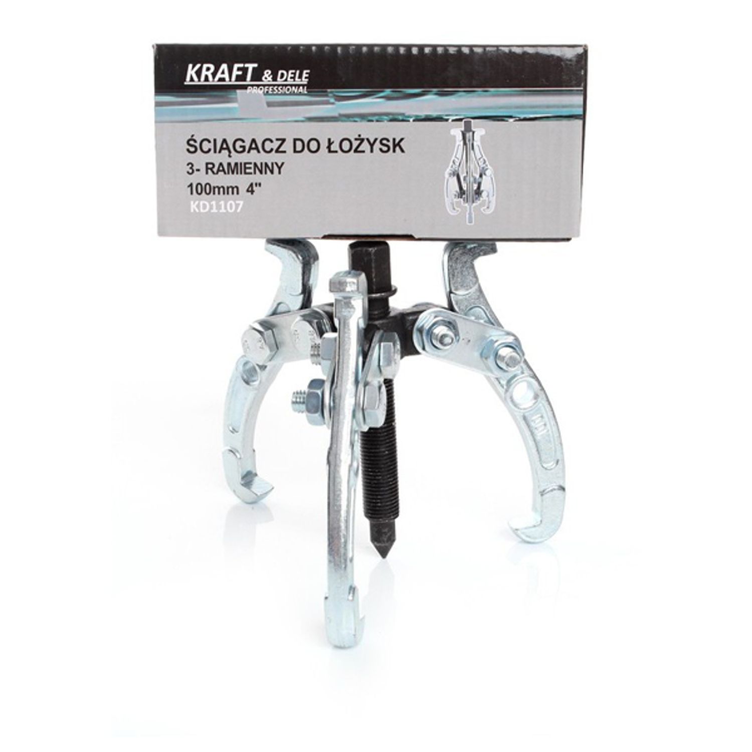 Extractor de rulmenți cu 3 brațe, 4' 100 mm, Kraft&Dele, KD1107 fotografia produsului View 2 L
