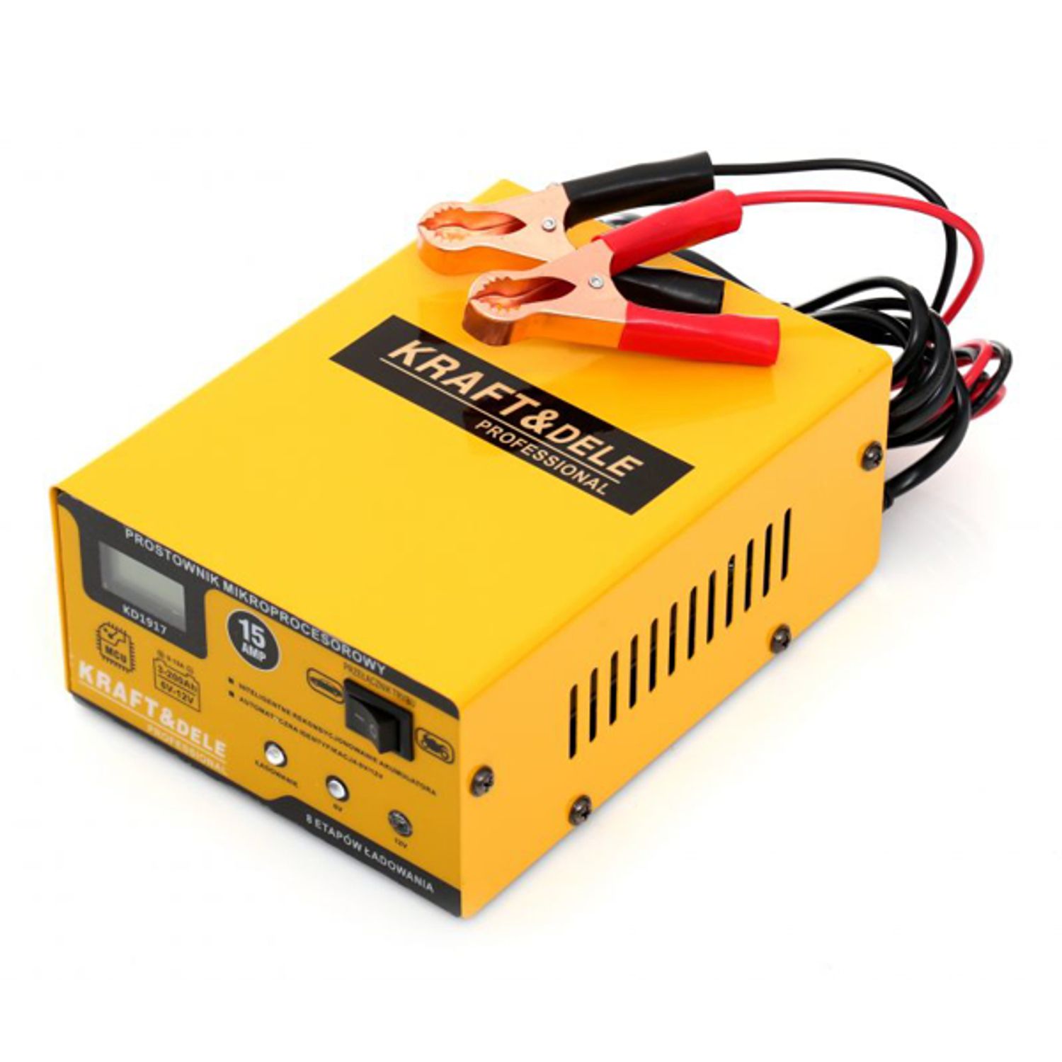 Redresor cu microprocesor, 15AMP 6/12V, Kraft&Dele KD1917 fotografia produsului View 9 L