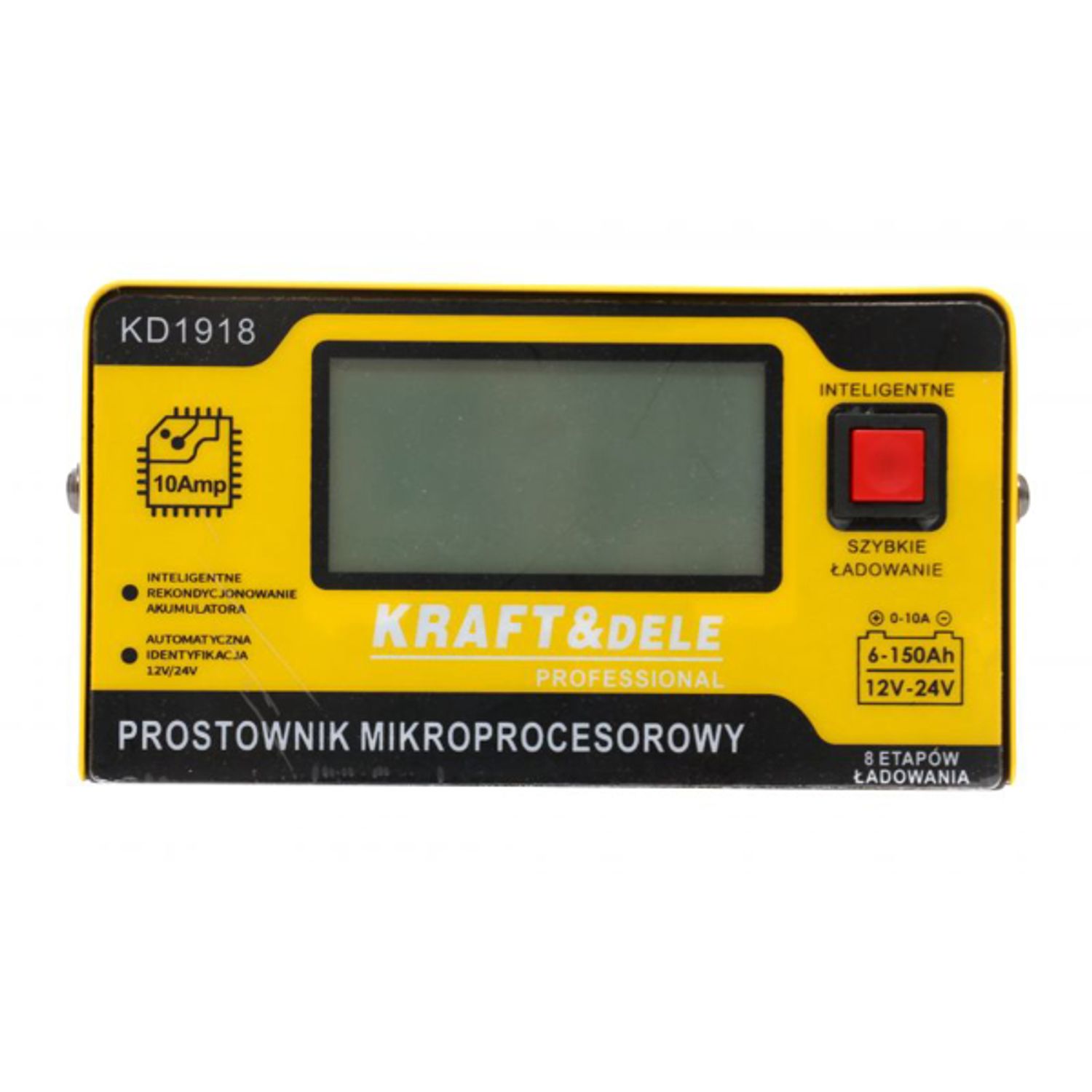 Redresor auto digital cu microprocesor 10A 12/24V, Kraft&Dele KD1918 fotografia produsului View 5 L