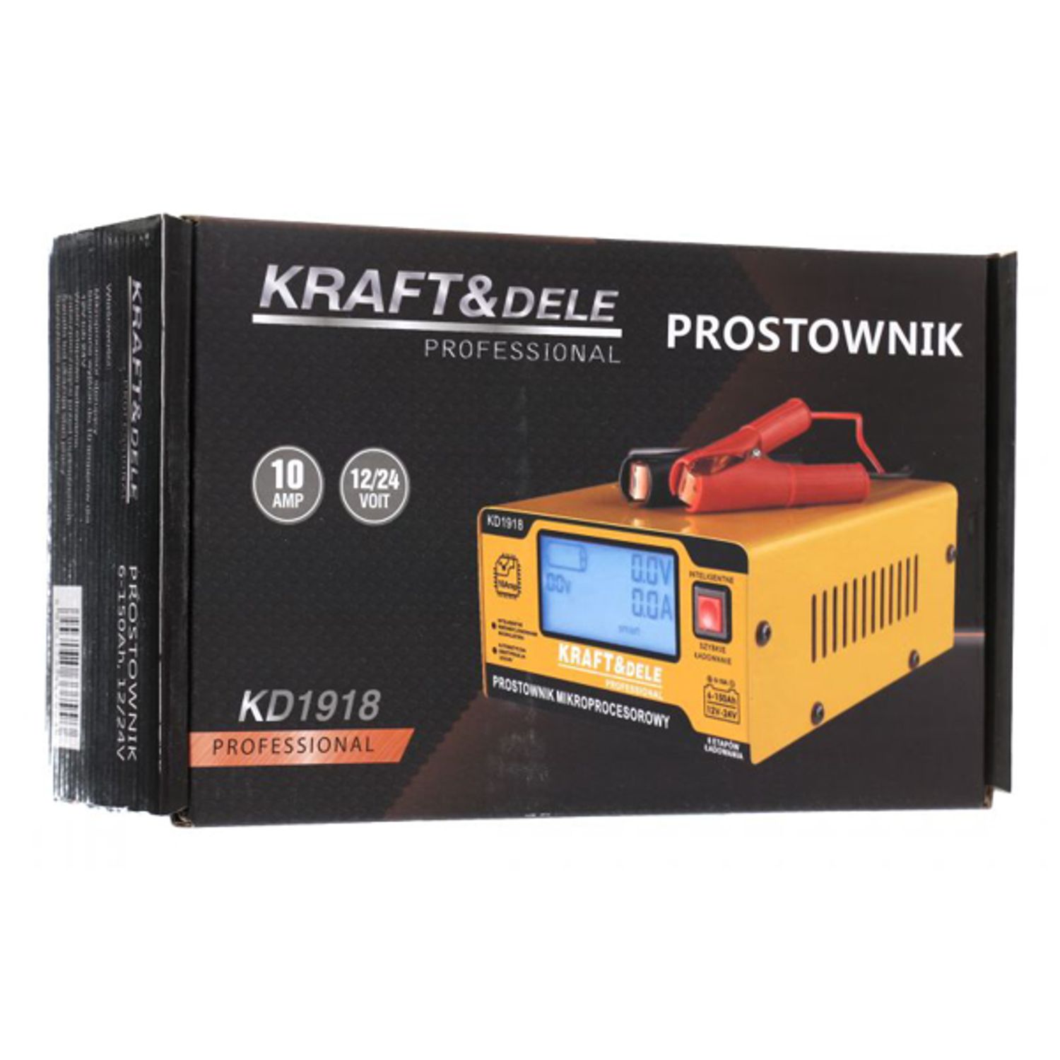 Redresor auto digital cu microprocesor 10A 12/24V, Kraft&Dele KD1918 fotografia produsului View 6 L
