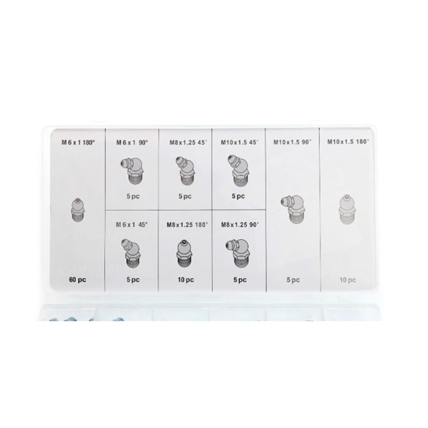 Set nipluri gresare sferici, 110 bucati, Kraft&Dele, KD10507 fotografia produsului View 4 L