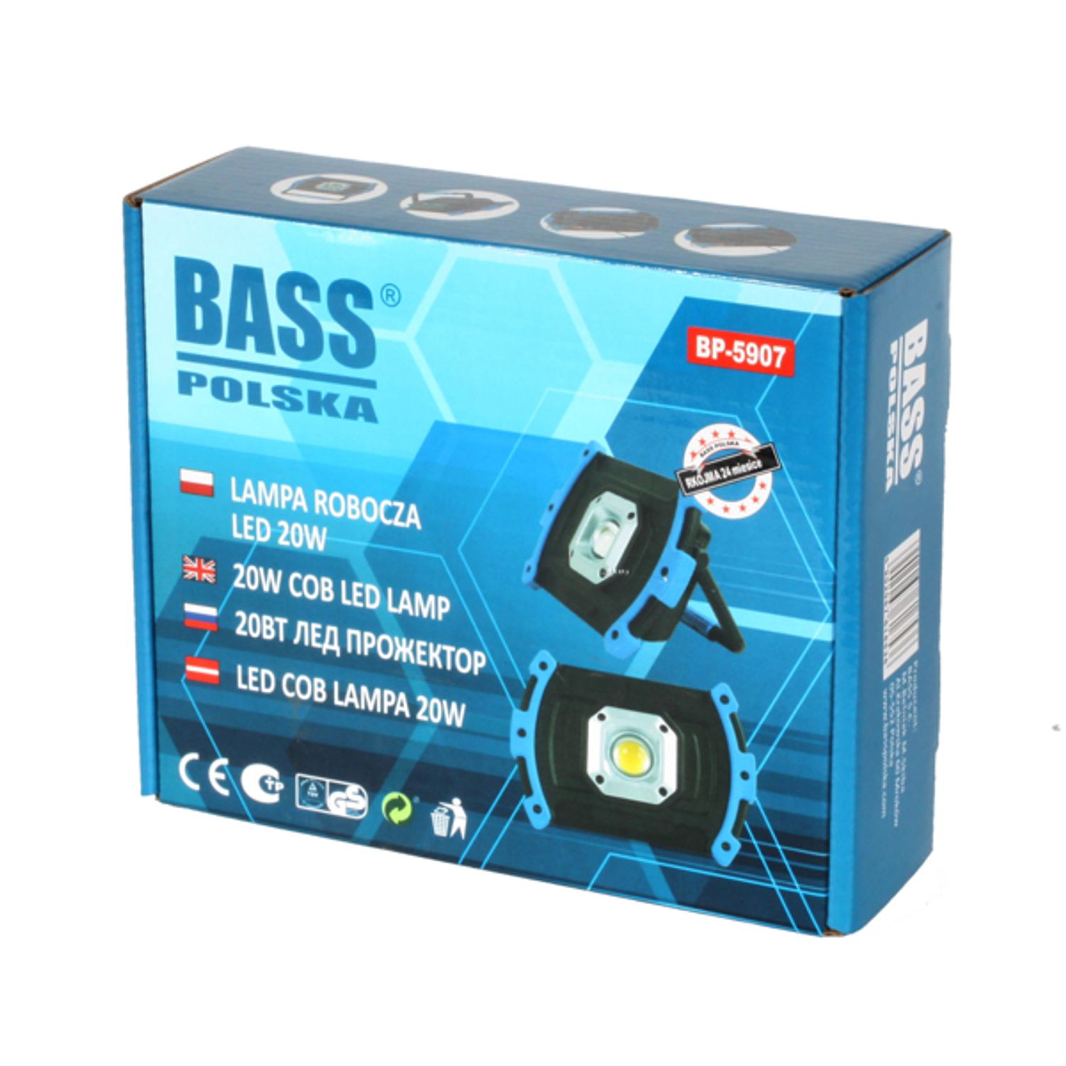 Lampă cu halogen LED re&icirc;ncărcabilă, Bass Polska fotografia produsului View 4 L