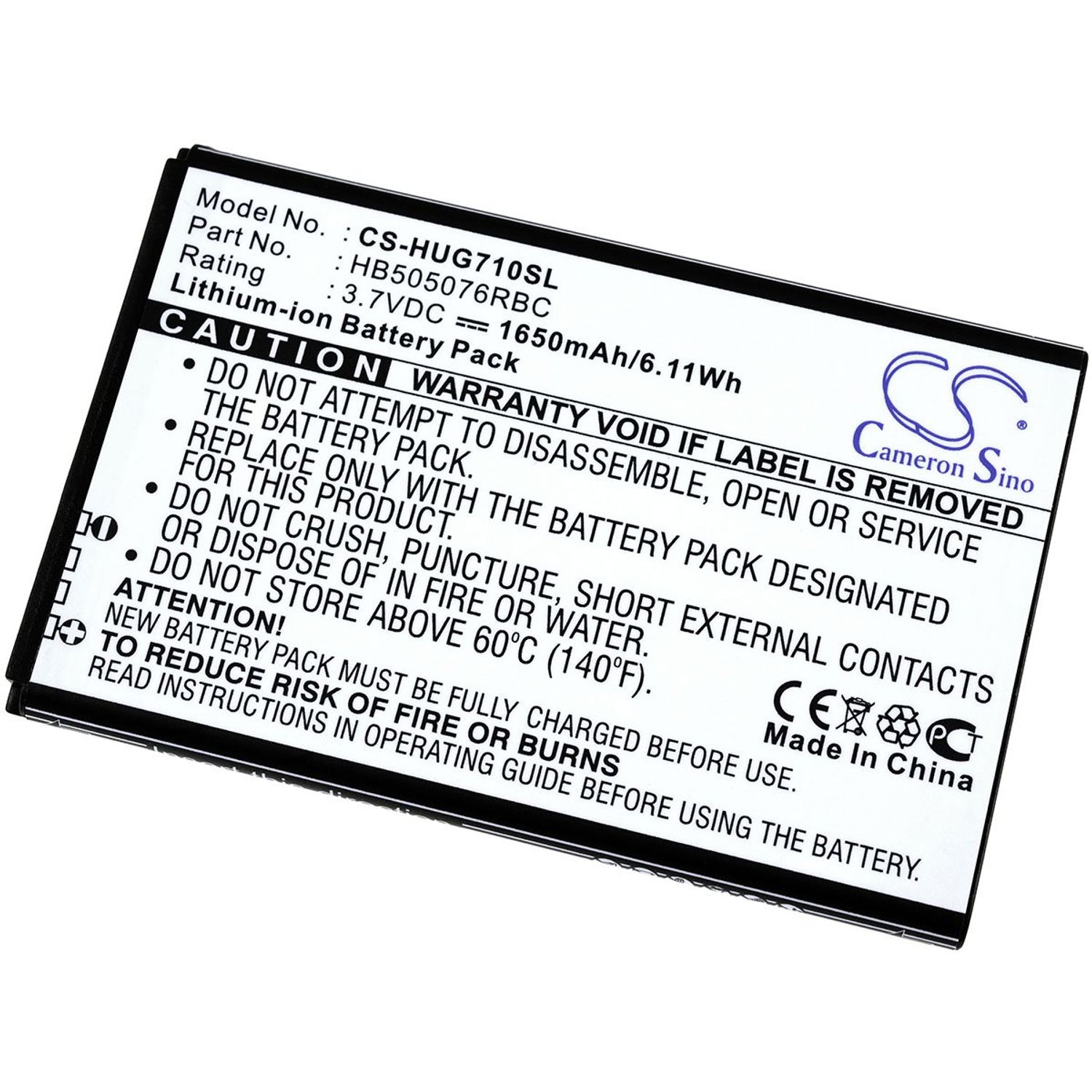 Acumulator compatibil Huawei Ascend G610 / G700 / model HB505076RBC fotografia produsului View 2 L