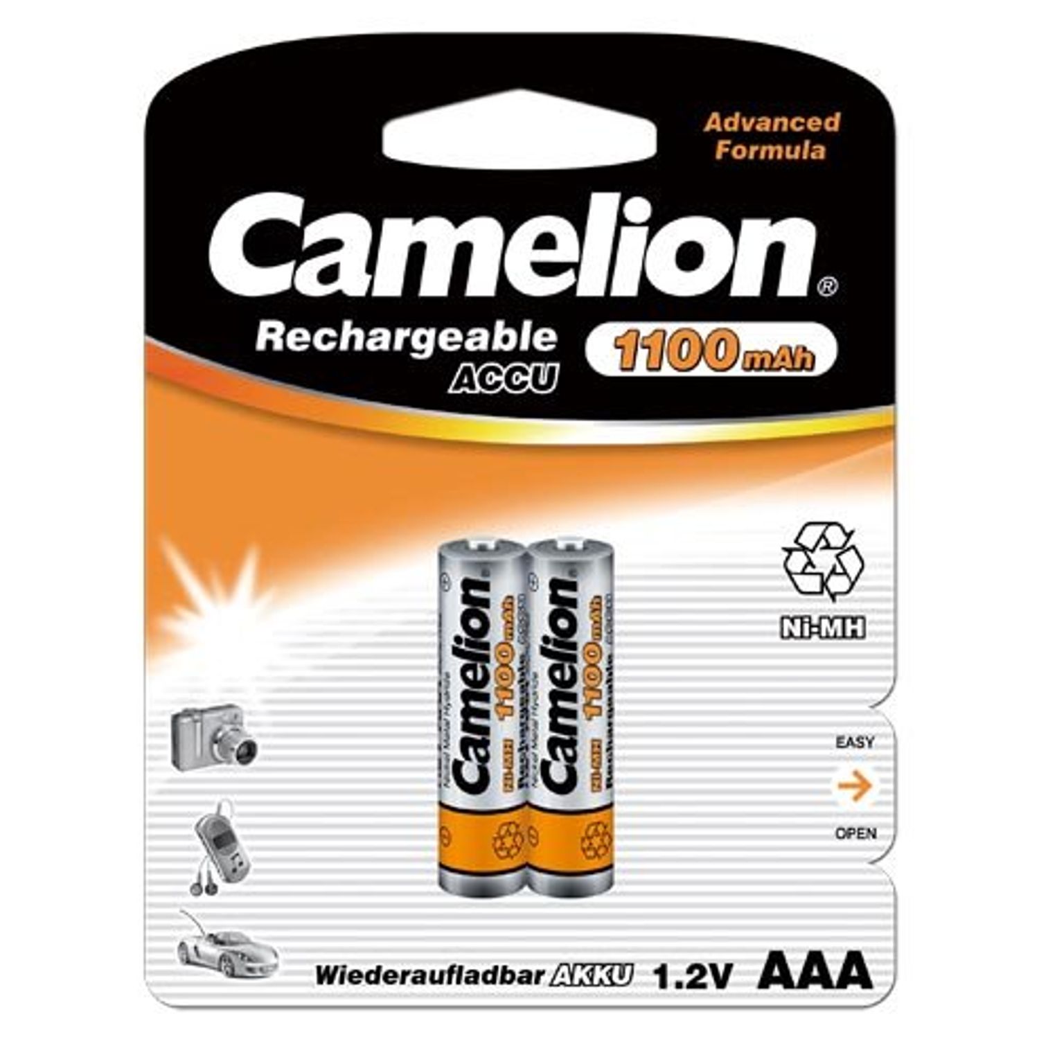 Acumulator Camelion HR03 Micro AAA 1100mAh 2 buc. / blister fotografia produsului
