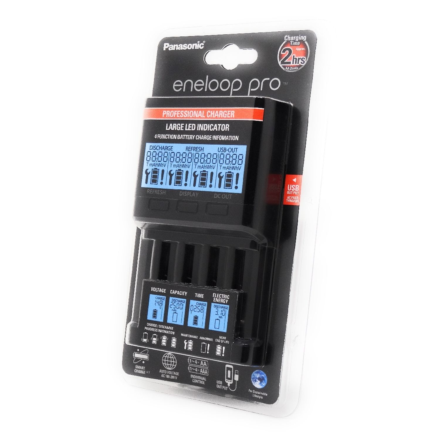 Incarcator Panasonic eneloop pro BQ-CC65 cu mufa USB fotografia produsului