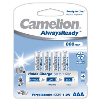 Acumulator Camelion HR03 Micro AAA AlwaysReady, Ni-MH4 buc. / blister 800mAh Camelion imagine noua 2022