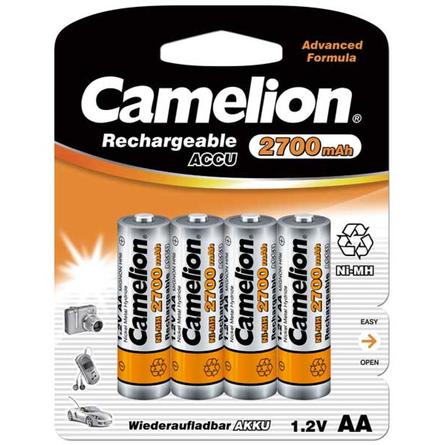 Acumulator Camelion AA HR6 2700mAh NiMH 4 buc. / blister fotografia produsului