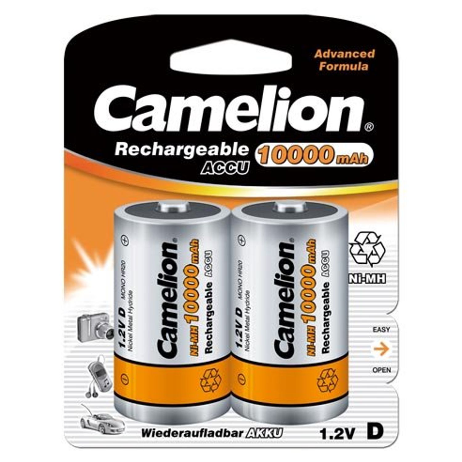 Acumulator Camelion Ni-MHHR20 Mono D 2 buc. / blister 10000mAh fotografia produsului