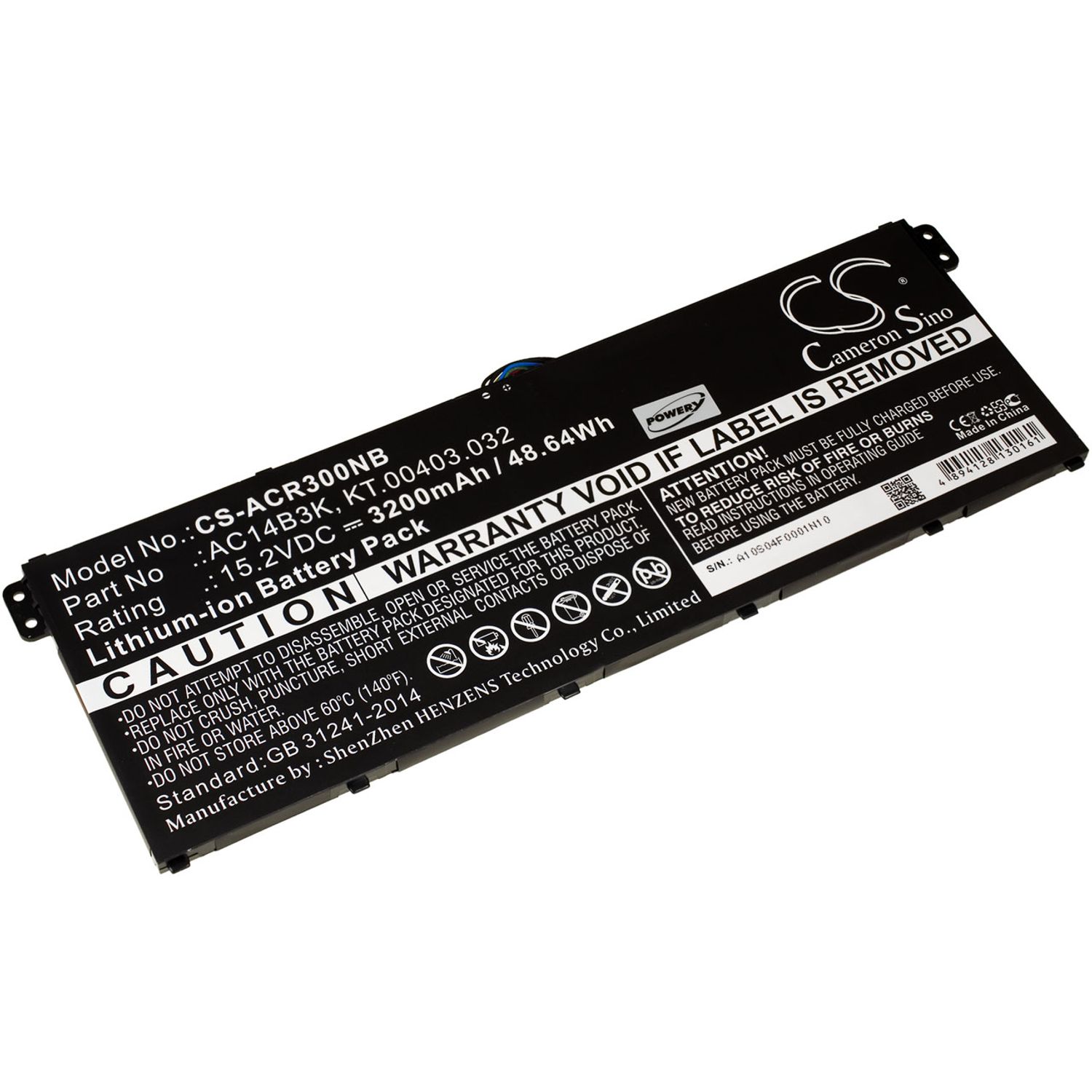Acumulator compatibil Acer Aspire ES15 / R3 / model AC14B3K fotografia produsului View 2 L