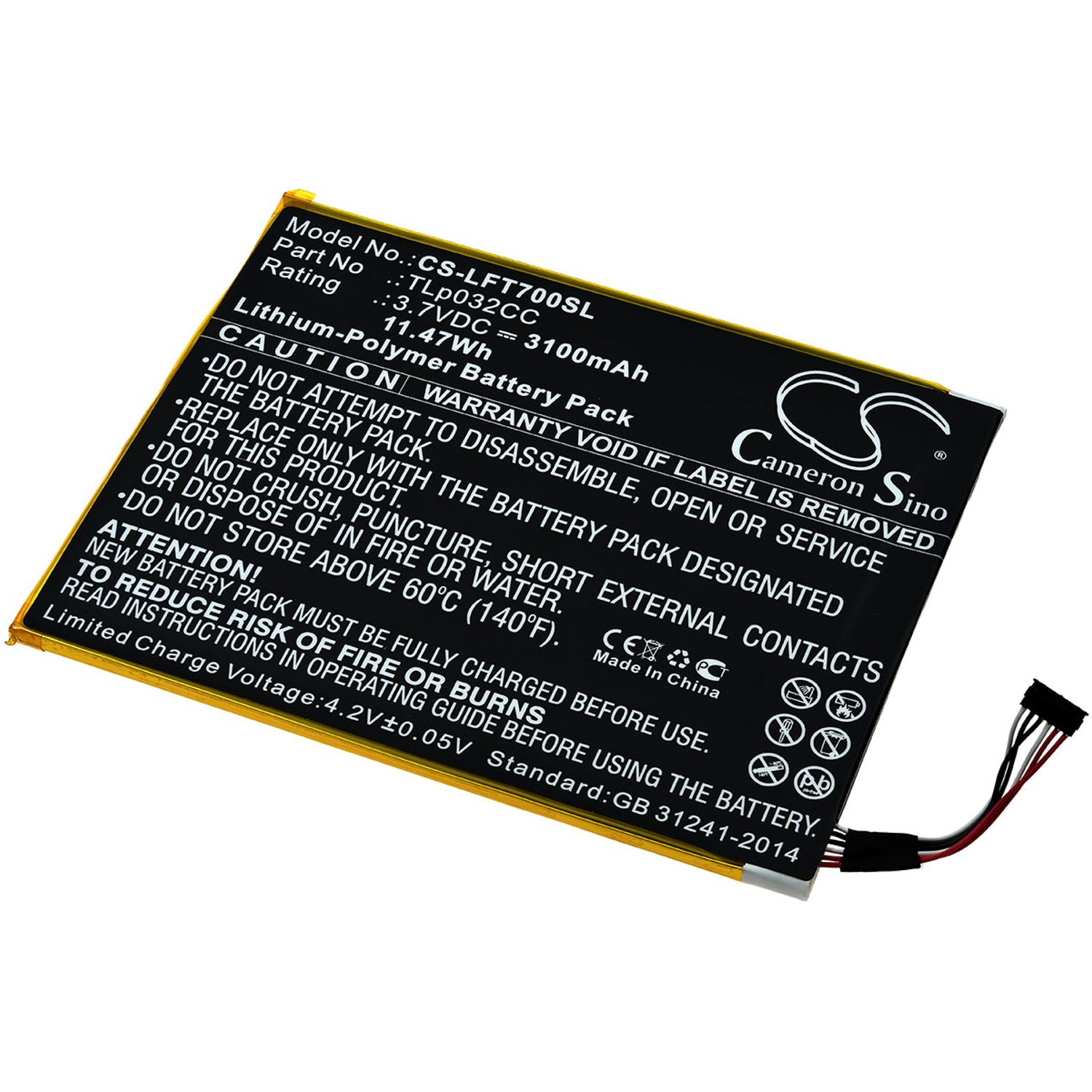 Acumulator compatibil Alcatel One Touch Pixi 8 8.0 / OT-9005X / model TLp032CC fotografia produsului View 2 L