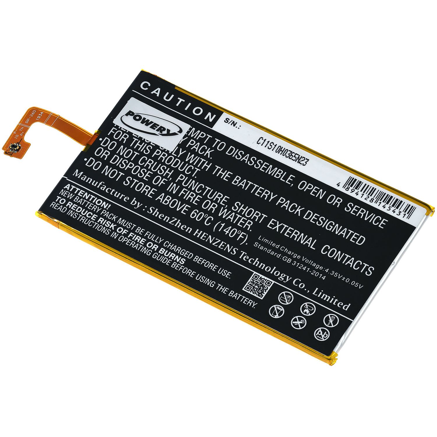 Acumulator compatibil CAT S40 / model 458002-S40 fotografia produsului View 2 L