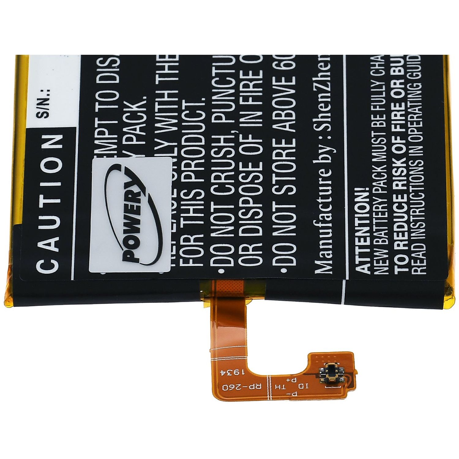 Acumulator compatibil CAT S40 / model 458002-S40 fotografia produsului View 3 L