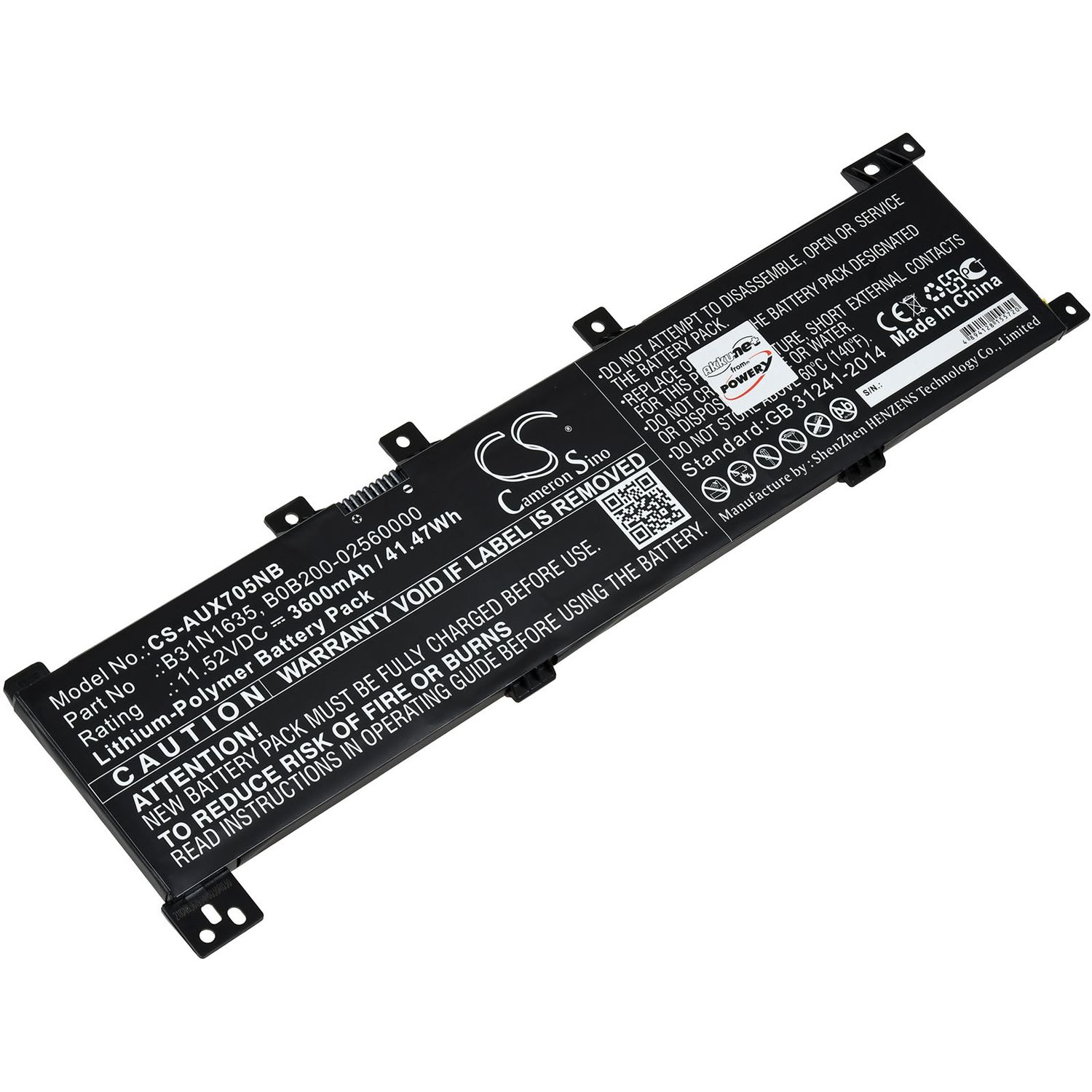 Acumulator compatibil Asus X705,  Vivobook 17, model B31N1635 fotografia produsului