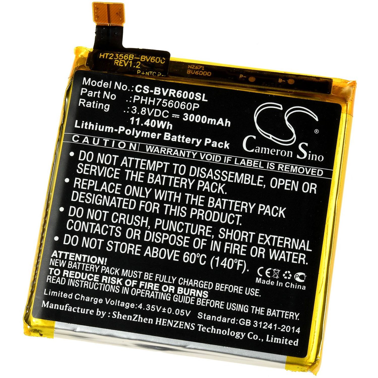 Acumulator compatibil Blackview BV6000 / BV6000S / model PHH756060P fotografia produsului View 2 L