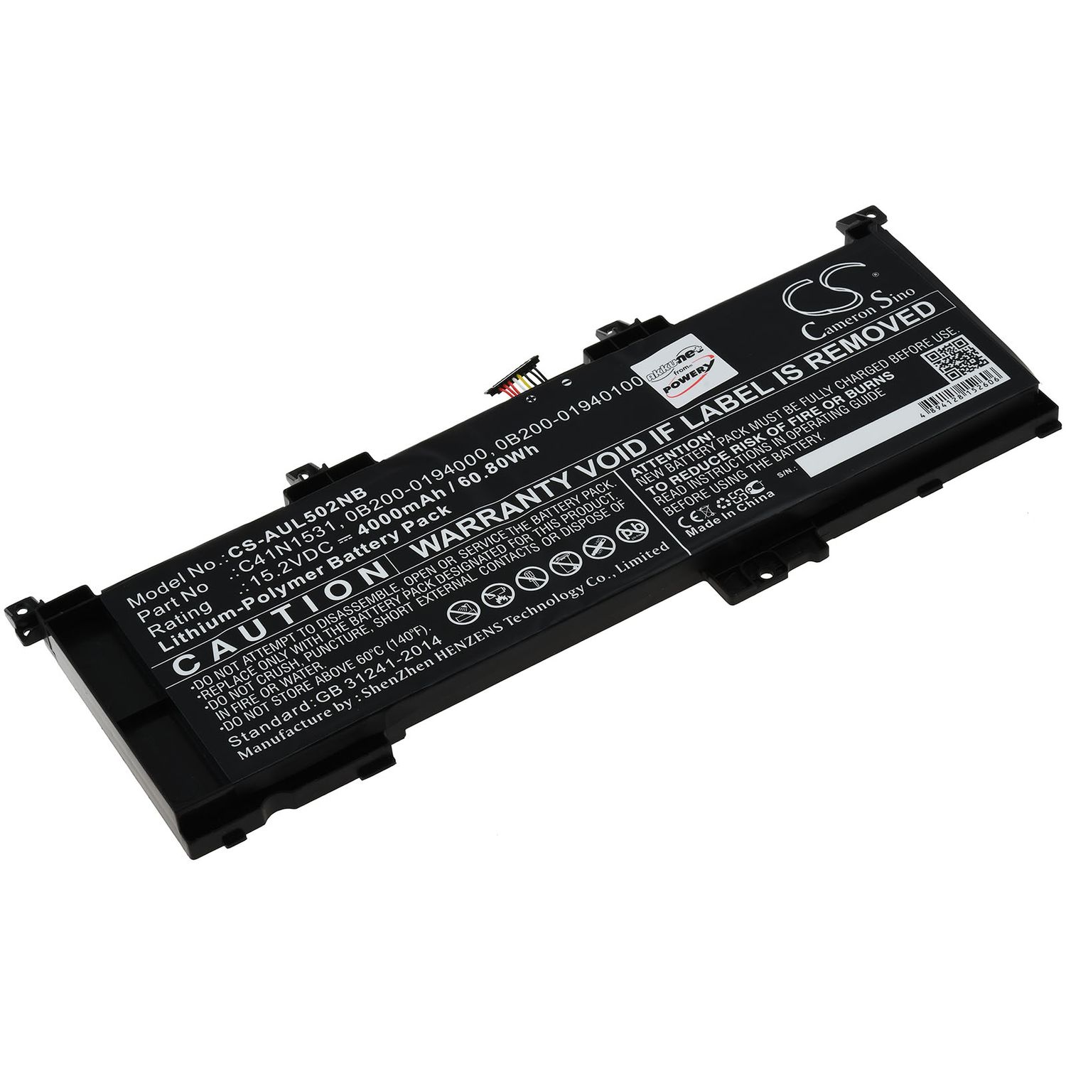 Acumulator compatibil Asus ROG STRIX GL502VS-FY333T, model C41N1531 fotografia produsului