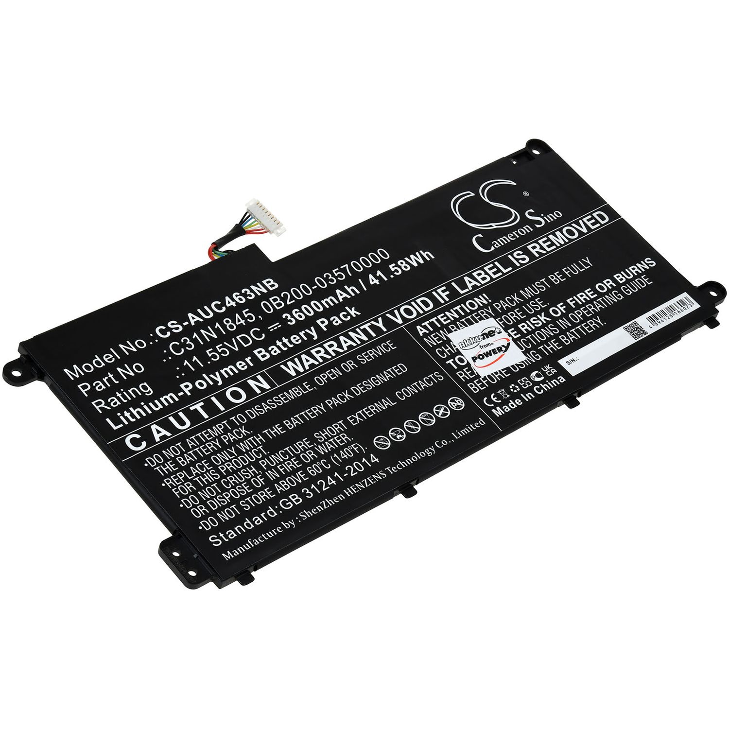 Acumulator compatibil Asus Chromebook C436FA, model C31N1845 fotografia produsului