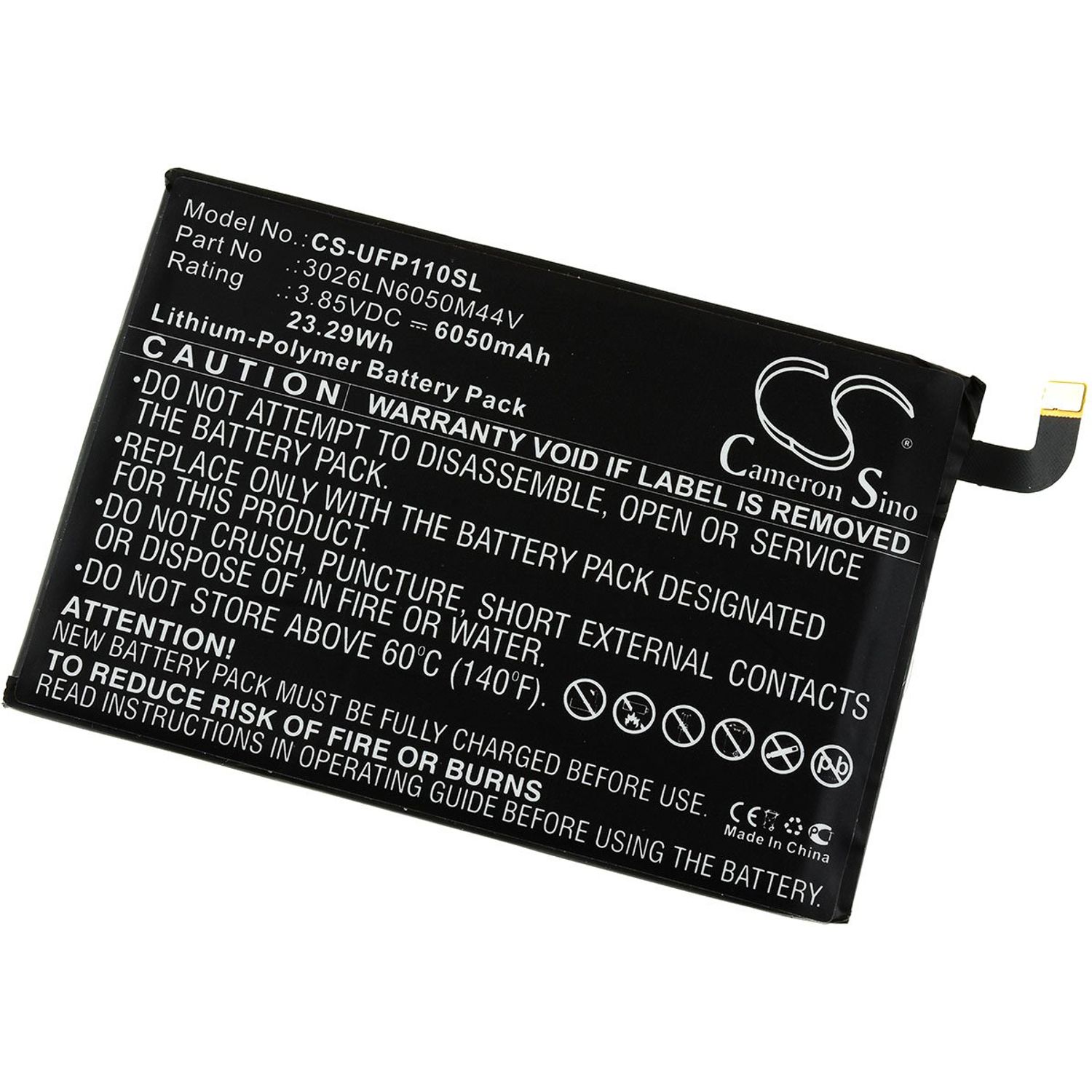 Acumulator compatibil Ulefone Power / model 3026LN6050M44V fotografia produsului View 2 L