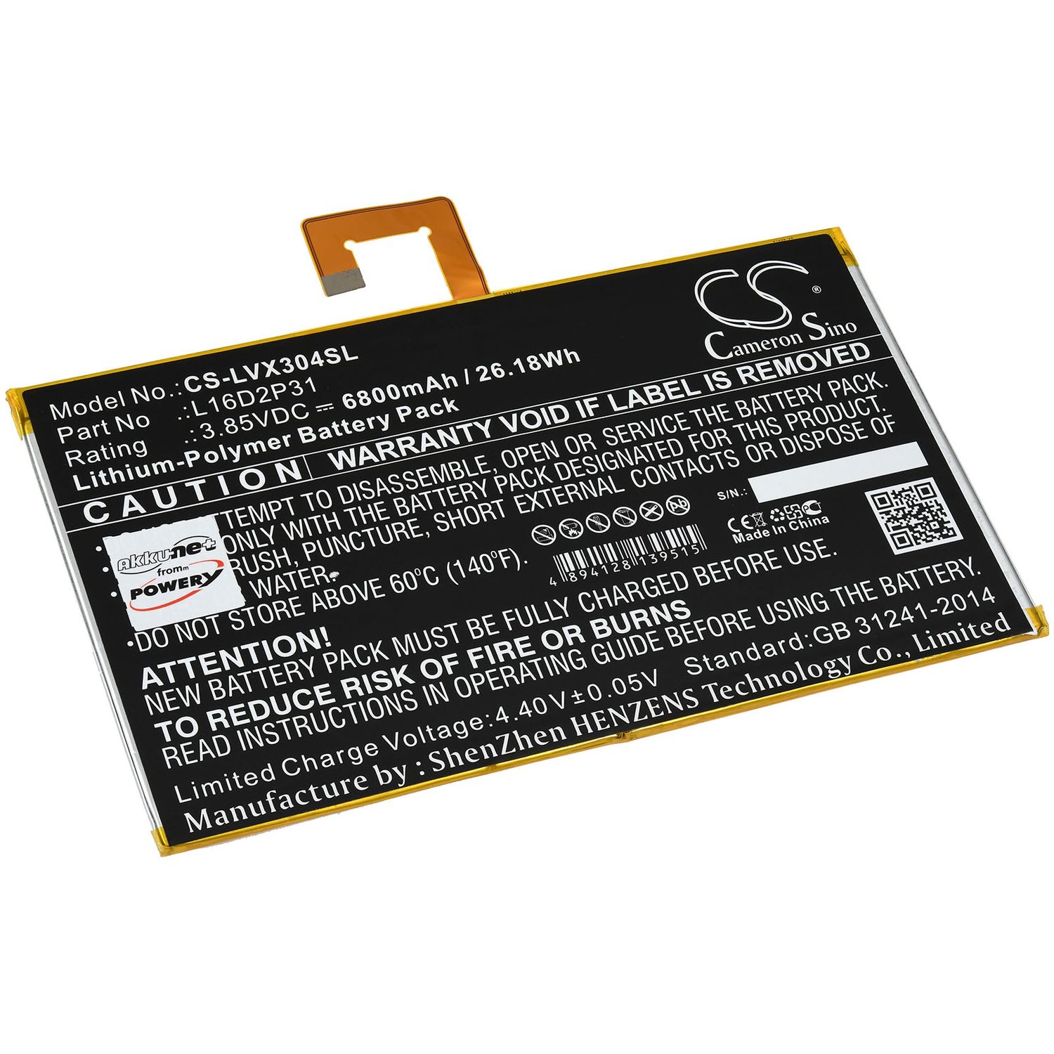 Acumulator compatibil Lenovo Tab 4 10.1 (TB-X304F), model L16D2P31 fotografia produsului