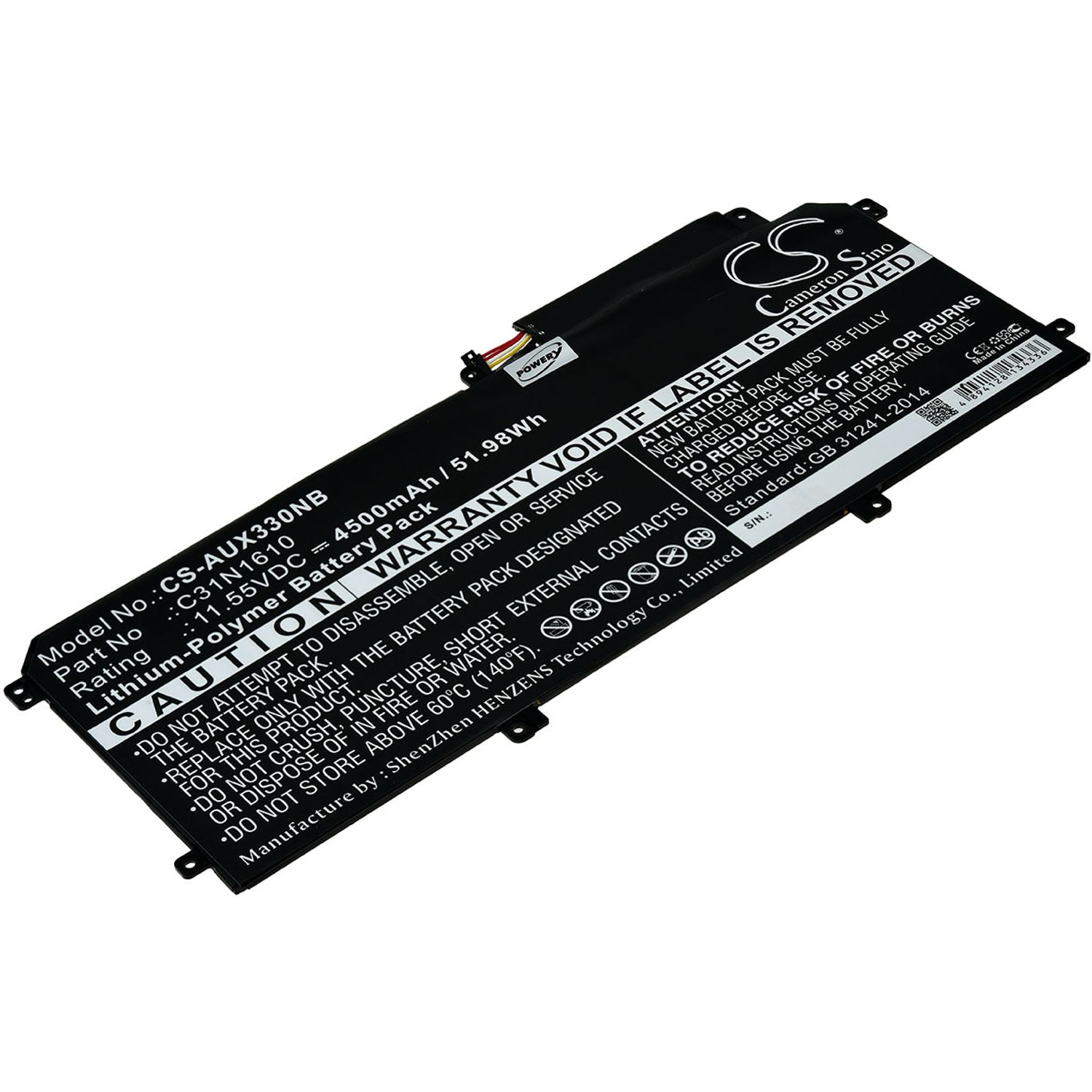 Acumulator compatibil Asus Zenbook UX330 / UX330C / model C31N1610 fotografia produsului